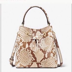 NWT AUTHENTIC Michael Kors Jet Set Snake Embossed